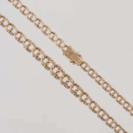 Kedja, doserad Bismarck, 43cm, bredd: 4,4-6,8mm, 18K, 16,0g.