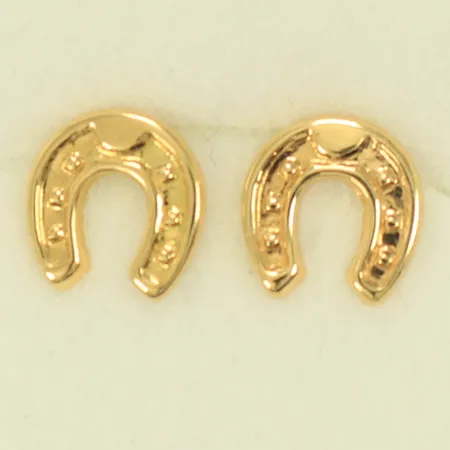 Ett par örhängen med hästsko, 5,6x5,6mm, 18K  Vikt: 0,4 g