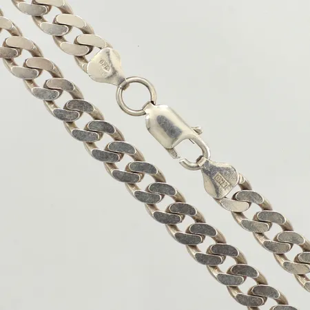 Kedja Pansar, längd 50,5cm, bredd 7mm, GHA, 925/1000 silver  Vikt: 47 g