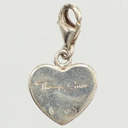 Hänge hjärta, Thomas Sabo, längd 20mm, bredd 13mm, repor, 925/1000 silver Vikt: 1,8 g