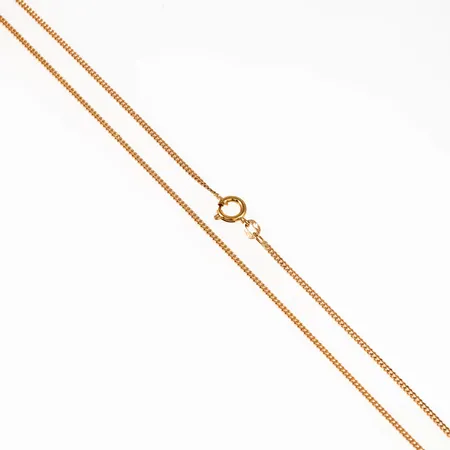 Kedja, Pansar i 18K guld. Den är 40 cm lång, 1,5 mm bred och väger 3,9g. Balestra. Springring.
