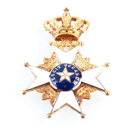 Medalj, 60mm x 40mm, 18k Vikt: 14,3 g