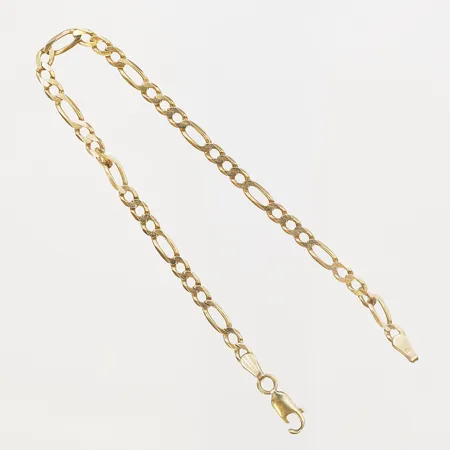 Armband Figaro, 20cm, bredd 4mm, defekt lås, 18K  Vikt: 5,3 g