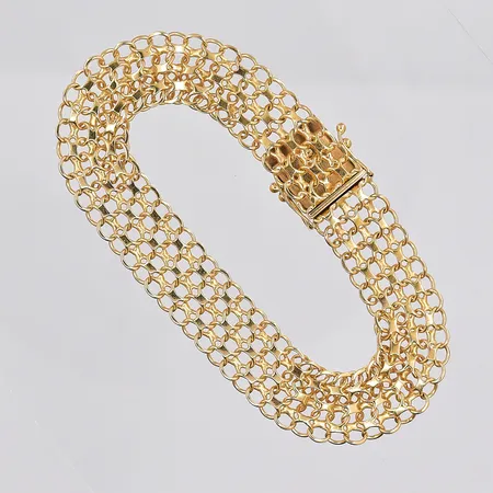 Armband X-länk, 20cm, bredd 12,5mm, 18K Vikt: 19,3 g