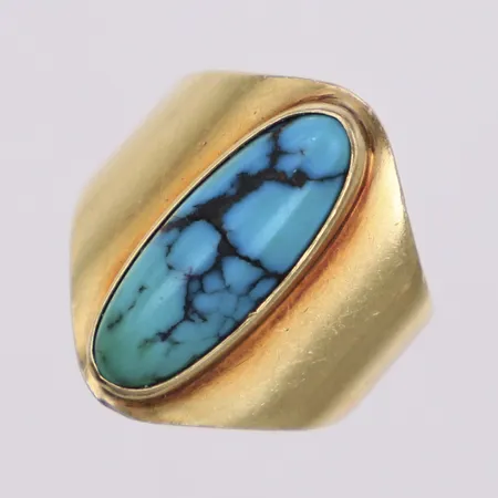 Ring, defekt, sten, 14K Vikt: 4,5 g