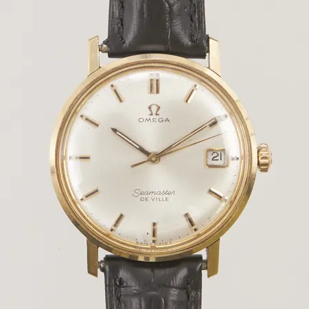 Herrur Omega Seamaster De Ville, 34mm, guld på stål, manuell, 34mm, trög krona,