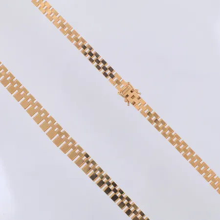 Collier, doserad, 44,8cm, bredd 6-9mm, Svedbom, 18K Vikt: 37,3 g