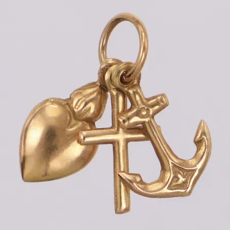 Hänge, tro,hopp,kärlek, längd 17,7mm, 18K Vikt: 0,9 g