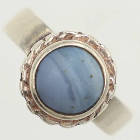 Ring bergslagssten, stl 20, reglerbar, bredd 13,5mm, skev, Nordström Ove Handelsbolag, år 1979, 830/1000 silver Vikt: 5,1 g