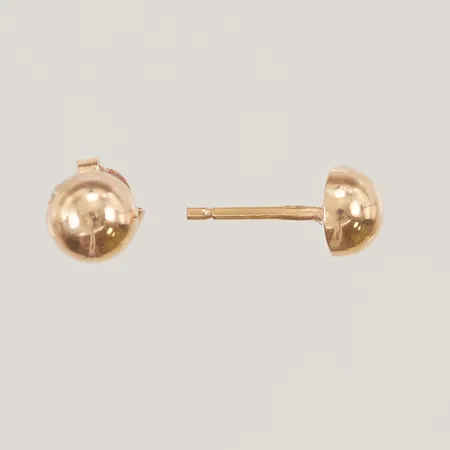 Örhängen, ett par, ett låsstopp saknas, Ø6mm, 18K, 0,7g.