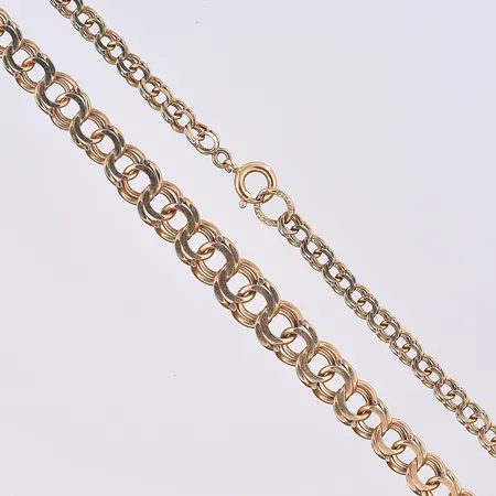 Collier Bismarck, doserad, bredd 3-7 mm, längd 48 cm, 18K. Vikt: 12,8 g