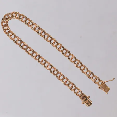 Armband, Bismarck, längd 20cm, bredd 5,4mm, Gummessons, Stockholm, år 1962, 18K Vikt: 9,6 g