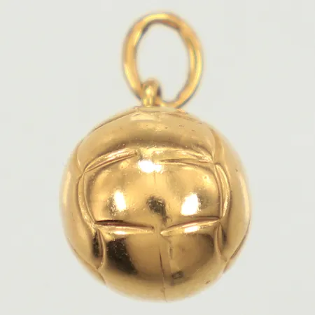 Hänge boll, längd 15mm inklusive ögla, bredd 10mm, 18K  Vikt: 1 g