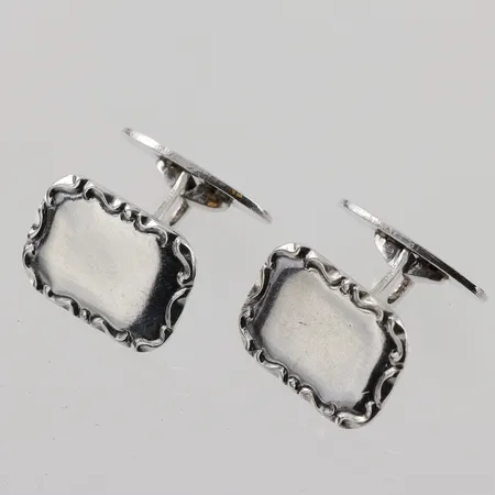Parmanschettknappar,m¨tt ca 18,7x13,8mm, silver Vikt: 9,4 g