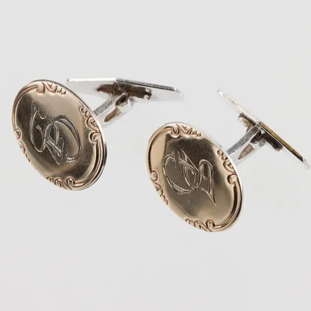 Parmanschettknappar, monogram , silver Vikt: 8,5 g