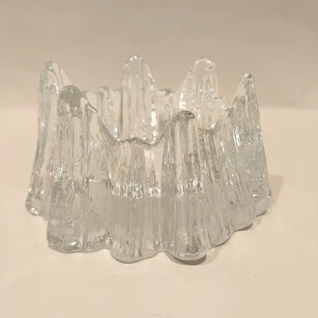 Ljuslykta Vulkano, Nybro Sweden, design Rune Strand, ca 10cm, Ø ca 17cm