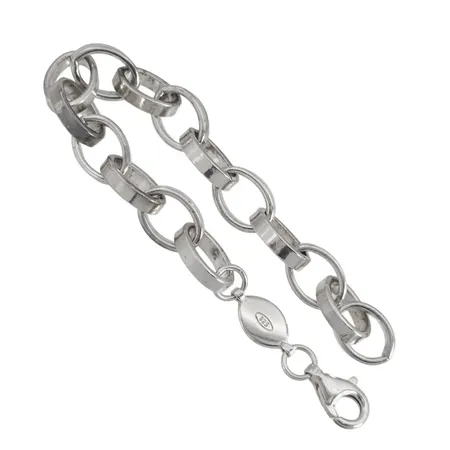 Armband Ankarlänk, silver 925/1000, Guldfynd, längd 20 cm, bredd 10,5 mm Vikt: 30,7 g