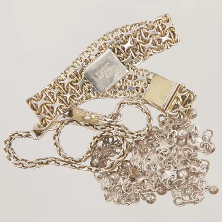 Diverse silversmycken skador finns, S925/1000, 44g.