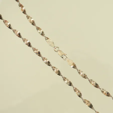 Halscollier, 42cm, bredd 4,3mm, Silver 925/1000 Vikt: 8,9 g