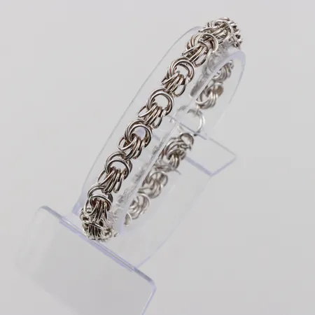 Armband, längd 19,5cm, bredd ca 7,5cm, silver Vikt: 17,9 g