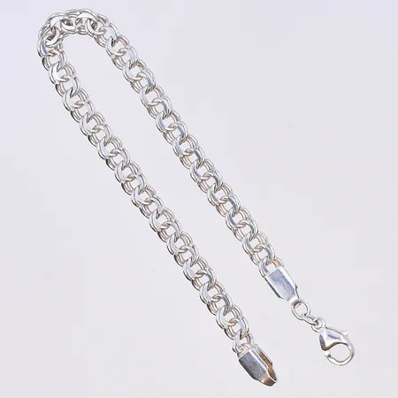 Armband Bismarck, längd 18 cm, bredd 5 mm, silver 925/1000. Vikt: 7,3 g