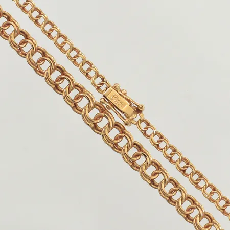 Collier doserad Bismarck, längd 50cm, bredd 3,2-5,7mm, GHA, 18K  Vikt: 12,4 g