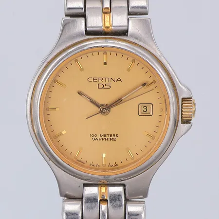 Damur Certina DS, quartz, Ø26mm, EOL111 7135 44, står still, armband med viklås, ca 20cm, slapp länk