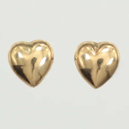 Ett par örhängen, hjärtan Ø7mm, 9K Vikt: 0,5 g