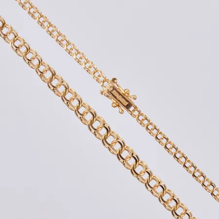 Collier doserad Bismarck, längd ca 45cm, bredd ca 3-5mm, Svedbom & Co AB, 18K Vikt: 8,1 g
