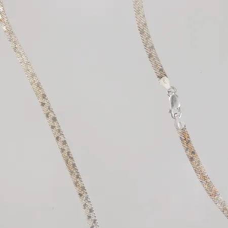 Collier manglad halvstelt, 43cm, bredd 4,1mm, TEFO Silver 925/1000  Vikt: 10,4 g