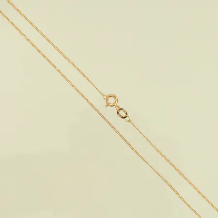 Halskedja pansar, 45,5cm, bredd 1mm,  GHA, 18K  Vikt: 1,8 g