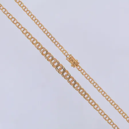 Collier, doserad Bismarck, 43,5cm, bredd 3-6mm, Joans, 18K Vikt: 10,3 g