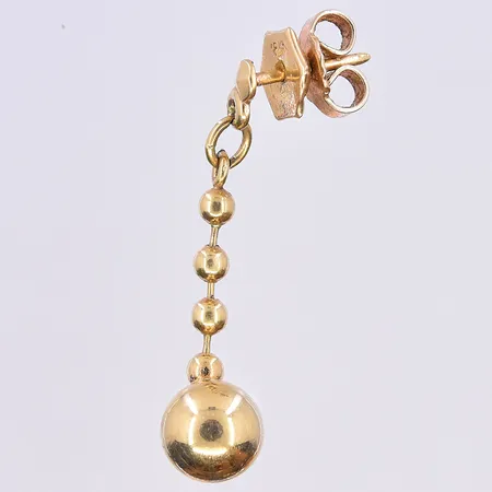 Ett separat örhänge, längd 30 mm, bredd 17 mm, dubbla stoppar, 18K. Vikt: 1,9 g