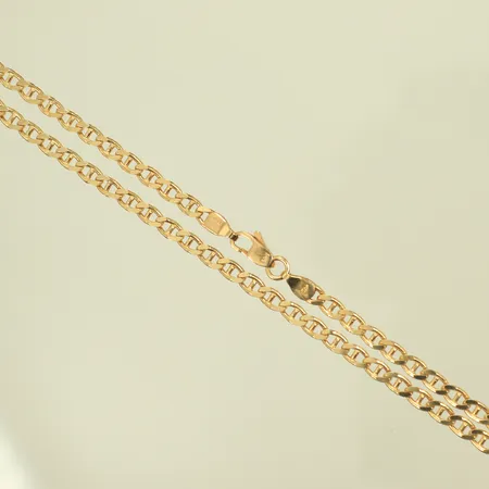 Halskedja pansar med stav, 51,5cm bredd 4mm, 14K Vikt: 15,2 g