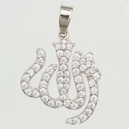 Hänge vita stenar, längd 25mm inkl ögla, bredd 17mm, 925/1000 silver  Vikt: 2 g