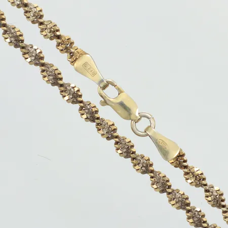 Collier, längd 47cm, bredd 3,5mm, Guldfynd, 925/1000 silver Vikt: 8,3 g