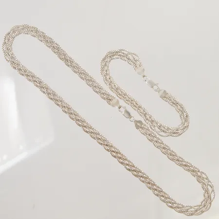 Kedja, 44,5cm Armband, 19cm, bredd: 6-7mm, Silver S925/1000, 25,7g.