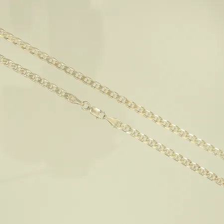 Halskedja pansar med stav, 50cm bredd 4mm, silver 925/1000-delar Vikt: 11,3 g