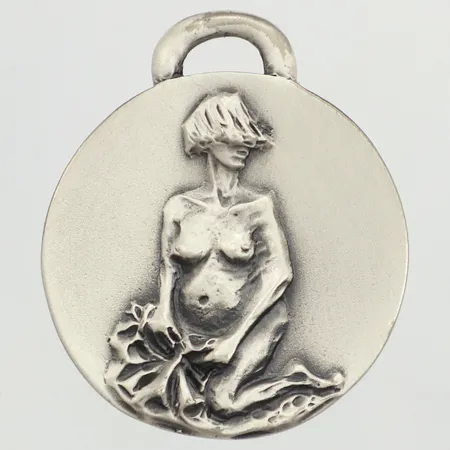 Hänge, 1971 Trenta Anni Al Servizo Delle Impresse 2001, Confesercenti - Provinciale Di Roma, längd 40mm inklusive ögla, bredd 34mm, garantikort, etui, ytterkartong, ostämplat, silver Vikt: 30,4 g