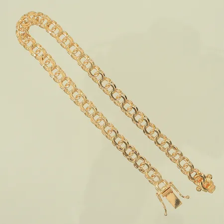 Armband bismarck, 19cm, bredd 5,3mm, 18K  Vikt: 10,2 g