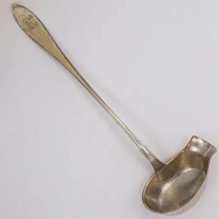 Slev, längd 32cm, monogram, 830/1000 silver Vikt: 148,3 g
