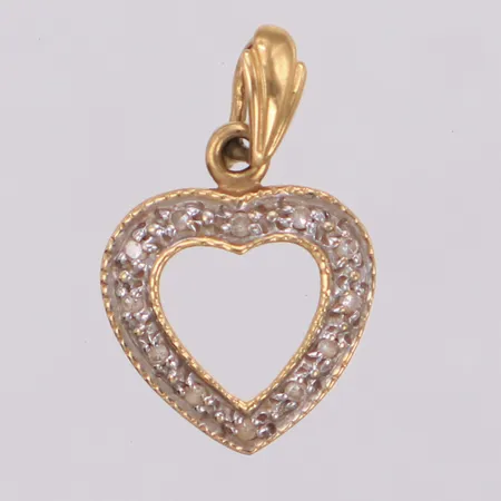 Hänge med diamanter 12xca0,005ct, längd 16,9mm, bredd 10,9mm, 18K Vikt: 0,6 g