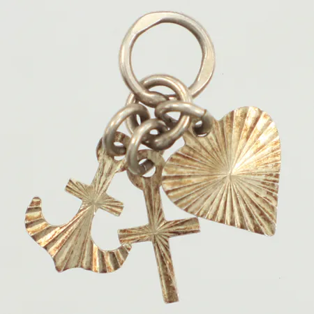 Hänge tro hopp och kärlek, längd 20mm, silver  Vikt: 0,8 g