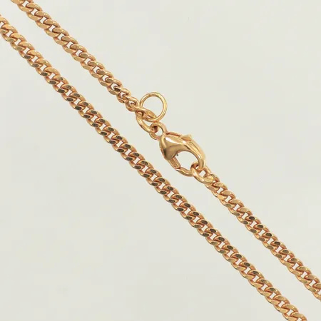 Kedja Pansar, längd 49,5cm, bredd 2,6mm, extra ögla vid lås, 18K  Vikt: 14,8 g