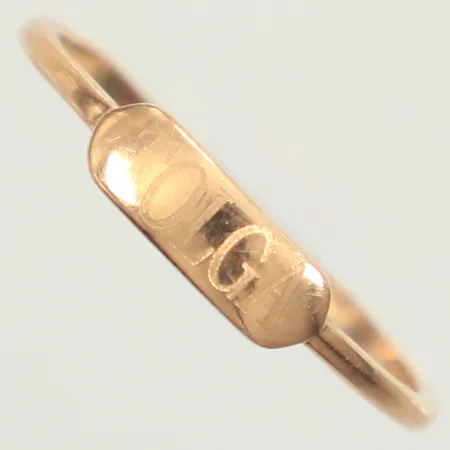 Ring, stl 16¼, bredd 1-3mm, gravyr, 14K Vikt: 0,8 g