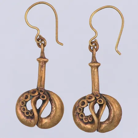 Ett par örhängen, 45mm, brons