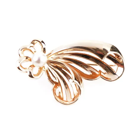 Brosch m pärla, 40mm x 25mm, 18k Vikt: 4,2 g