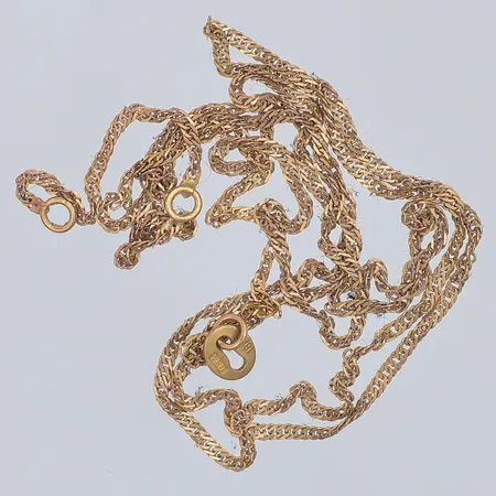 Kedja, defekt, knutar, saknar lås, 18K Vikt: 1,1 g