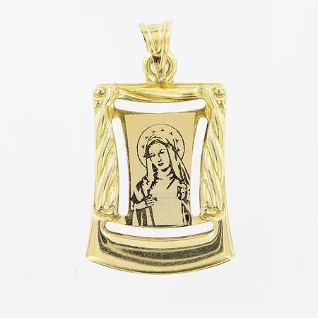 Hänge, religiöst motiv, 15x31mm, 18K Vikt: 1 g