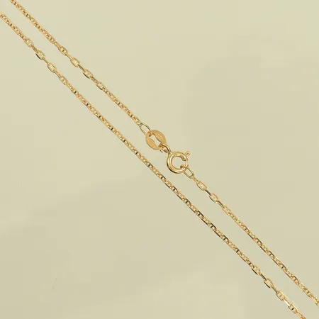 Halskedja, längd 40cm, bredd 1,5mm, 18K, 2,4g Vikt: 2,4 g